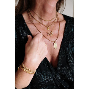 COLLIER PLAQUE OR