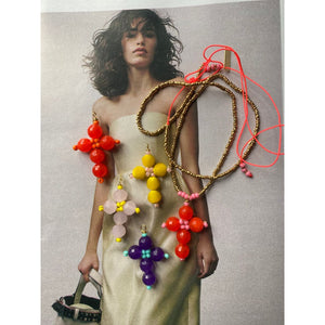 Colliers pendentifs croix colorés